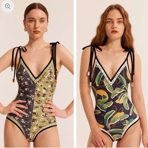 NWOT Reversible One Piece Swim Floral/Tropical Print